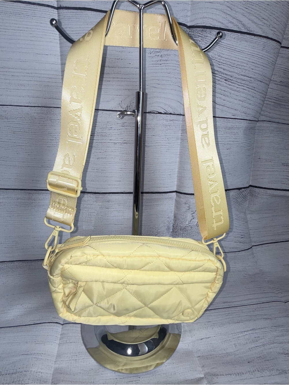 Samantha Brown Quilted To-Go Top Handle Bag in Butter Yellow
